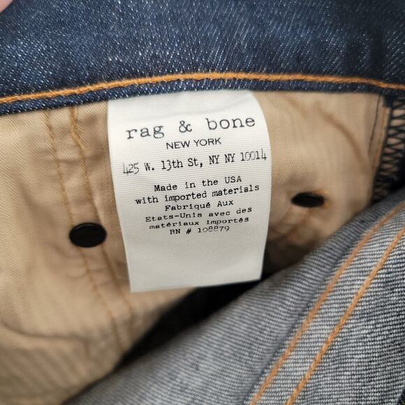rag & bone FIT 3 Slim Straight Leg Jeans Standard Issue Size 29 Button Fly - Picture 3 of 8